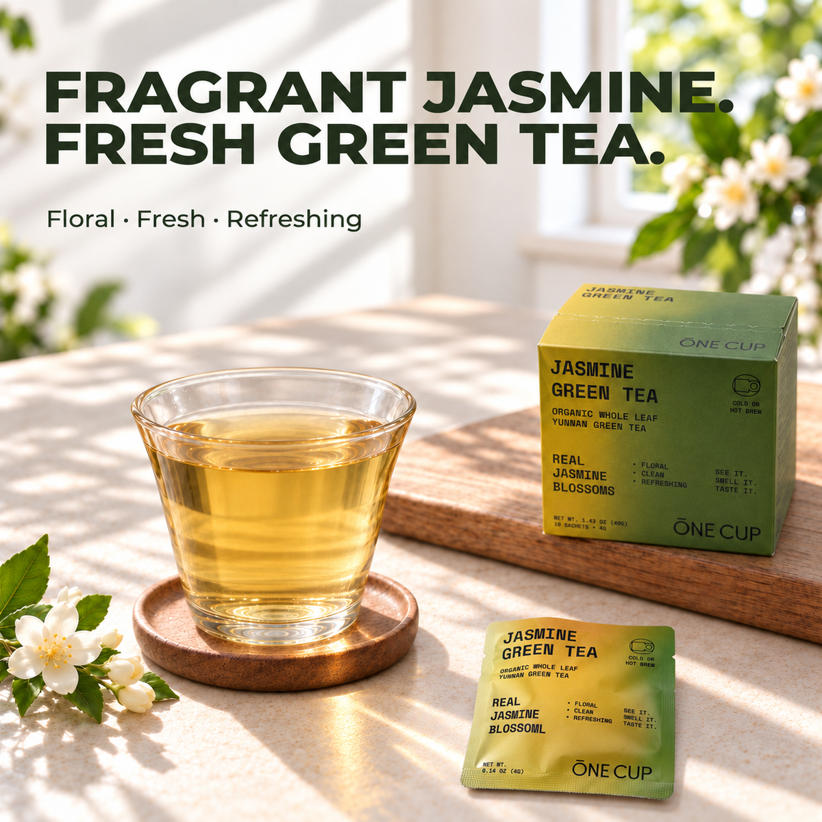 Jasmine Green Tea – Whole Leaf Tea Bags