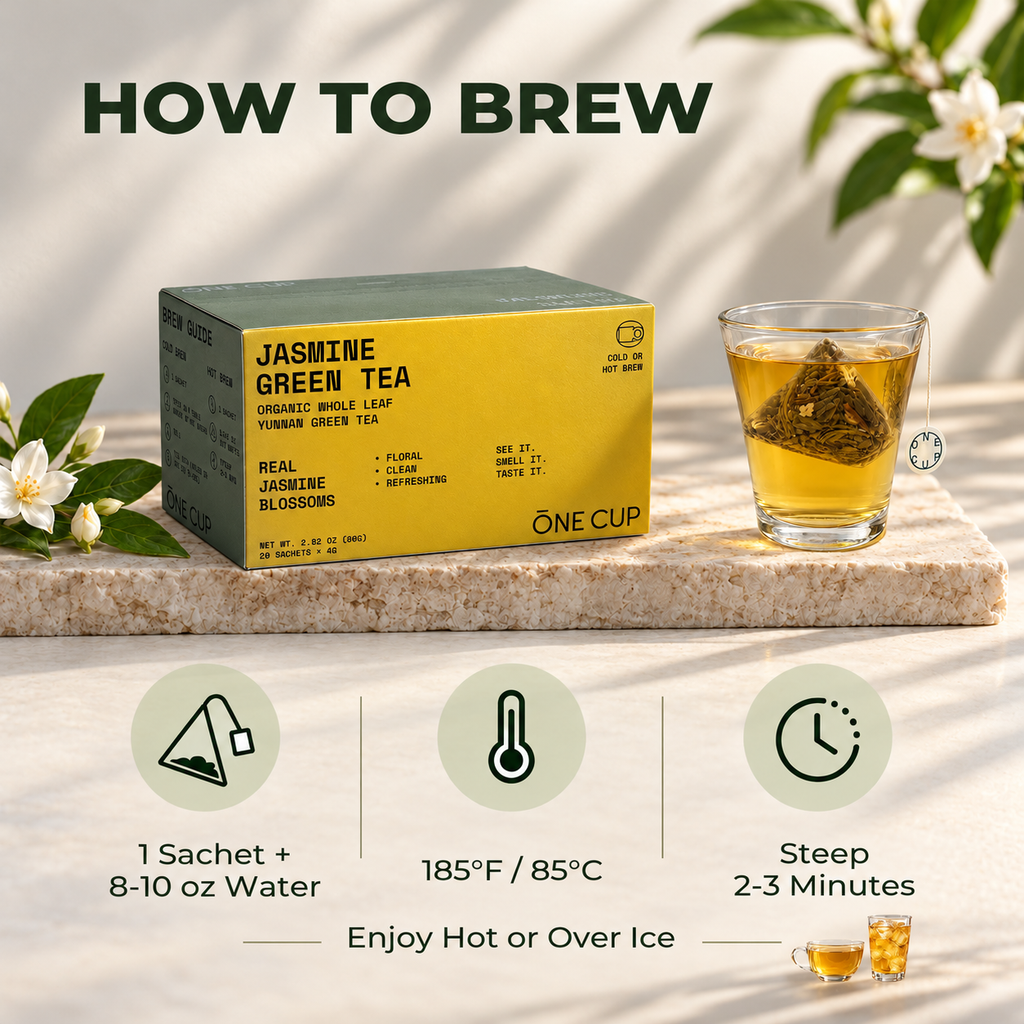 Jasmine Green Tea – Whole Leaf Tea Bags